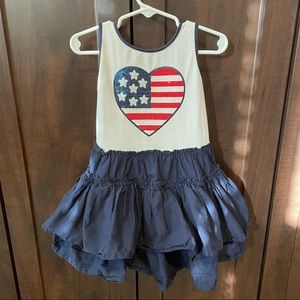 American Flag Heart Dress